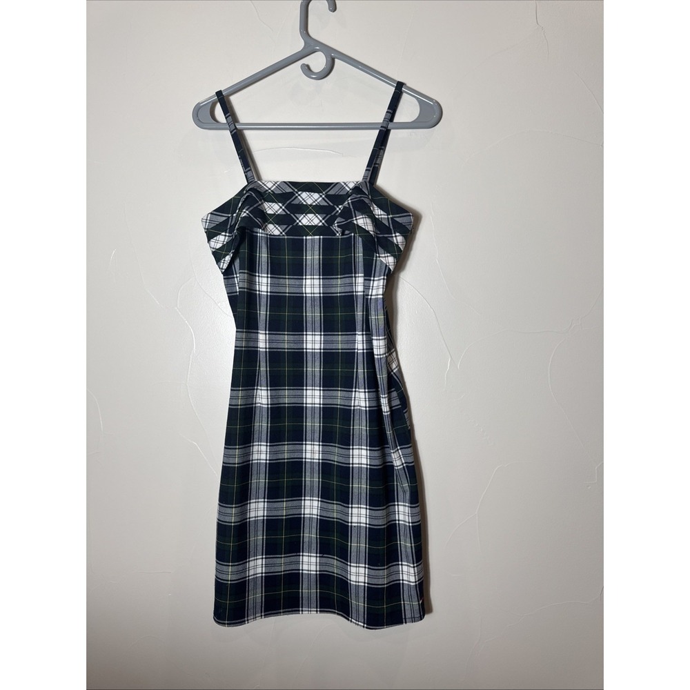 Tommy Jeans Women's Junior Dress Sz‎ M Plaid Mini Side Zip